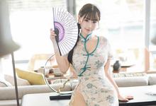 朱可儿旗袍美女丰满美腿性感裸胸美女极品双乳-沐风文化