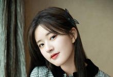 身穿经典千鸟格套装 温婉优雅 文静大气-沐风文化